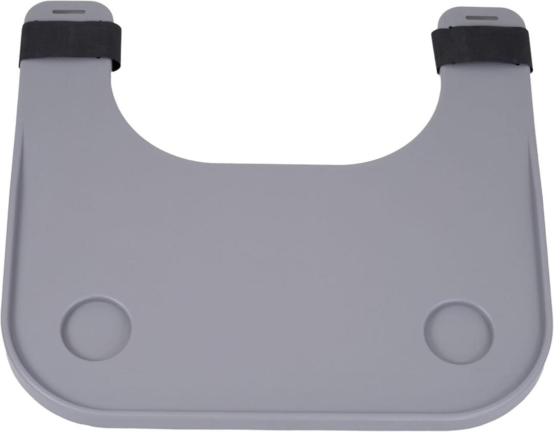 AlveyTech Gray Wheelchair Tray Table with Cup Holder - Lap Desk for 18" - 20" Wide Seat Medical Wheelchairs or Transport Chairs - ABS Plastic Construction - for Adults & Kids (Grey)