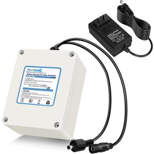 Battery Backup for Solar Fountain Water Pump Backup Battery 2600mah, DC5521 Compatible with FEOXSHAL Solar Fountain Only