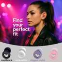 30dB Noise Cancelling Ear Plugs for Sleeping - Reusable Silicone Earplugs for Adults & Kids, Soft Ear Protection for Snoring, Concerts, Lawn Mowing, Travel & Work (6 Ear Tips with Case, Violet) (Medium)