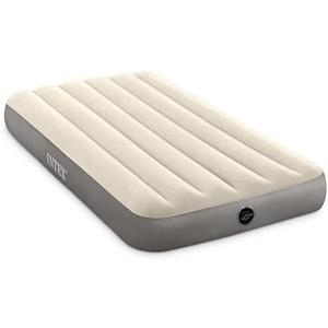 Intex 64101E Dura-Beam Standard Single-High Air Mattress: Fiber-Tech – Twin Size – 10in Bed Height – 300lb Weight Capacity – Pump Sold Separately