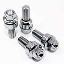 Set of 20 Veritek 14x1.5mm 29mm Thread Chrome Ball R14 Radius Seat Lug Bolts for Porsche Factory Wheels