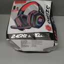 Ozeino 2.4GHz Gaming Headset Wireless with Flip Mic for Ps5, Ps4, PC, Gaming Headphones with USB-A & USB-C Transmitter, 40Hr Battery Gamer Headset for Laptop, Mobile, Mac (Red)