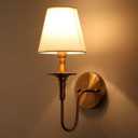 Antique Wall Sconces Battery Operated Set of 2,No Wiring Rechargeable Wall Lights with Remote , Brass Vintage Fabric Shade Wall Lamp Fixtures Gold for Living Room Bedroom Hallway Farmhouse TV