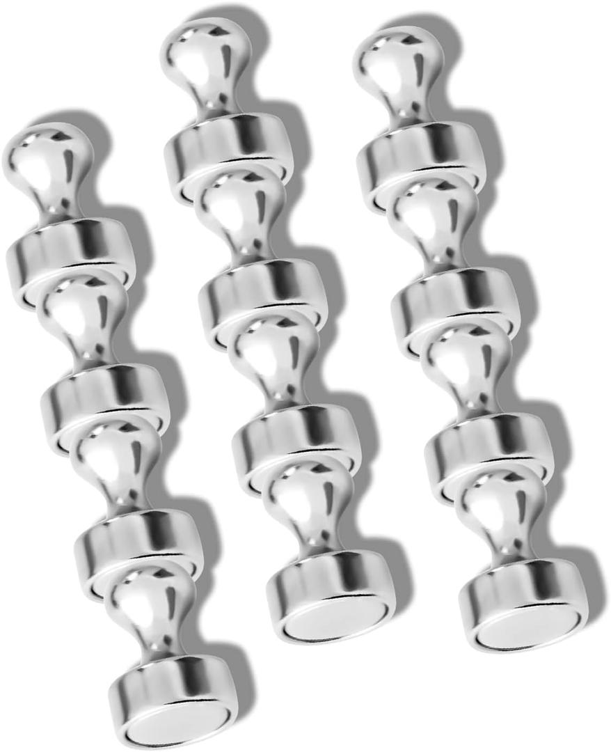 Fridge Magnets, Push Pin Magnets, Refrigerator Magnets, Whiteboard Magnets for Kitchen, Office, School, 12pcs