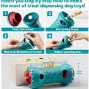 knitly Interactive Dog Toys, Adjustable Treat Dispensing Toy to Keep Them Busy, Dog Enrichment for Brain Stimulation & Cognitive for Puppy Puzzle to Reduce Boredom-Ideal Gift for All Dogs (Rigid Nylon)