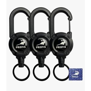 Pristis Heavy Duty Zinger Retractors, Saltwater Resistant 28" Stainless Steel Wire Retractable Badge Holder, Keychain Lanyard