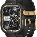 amBand M1 Sport Case Band for Apple Watch Ultra 3/2/1 & SE 3/2/1 & Series 11 10 9 8 7 6 5 4 3 49mm 46mm 45mm 44mm 42mm 41mm 40mm 38mm, Shockproof & Scratch Resistant Rugged Bumper for Men