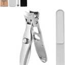 Toenail Nail Clippers for Thick Nails for Seniors, Professional Heavy Duty Edgy Nail Clippers for Men, Large Wide Jaw Opening Fingernail Clipper Cutters with Catcher for Women