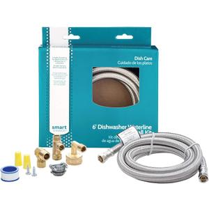 Smart Choice 6-Foot Stainless Steel Dishwasher Installation Kit