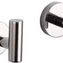 GERZWY Bath Towel Hook SUS 304 Stainless Steel Coat/Robe Clothes Hook for Bath Kitchen Modern Hotel Style Wall Mounted 2 Pack Polished Chrome AG-1107B-JG