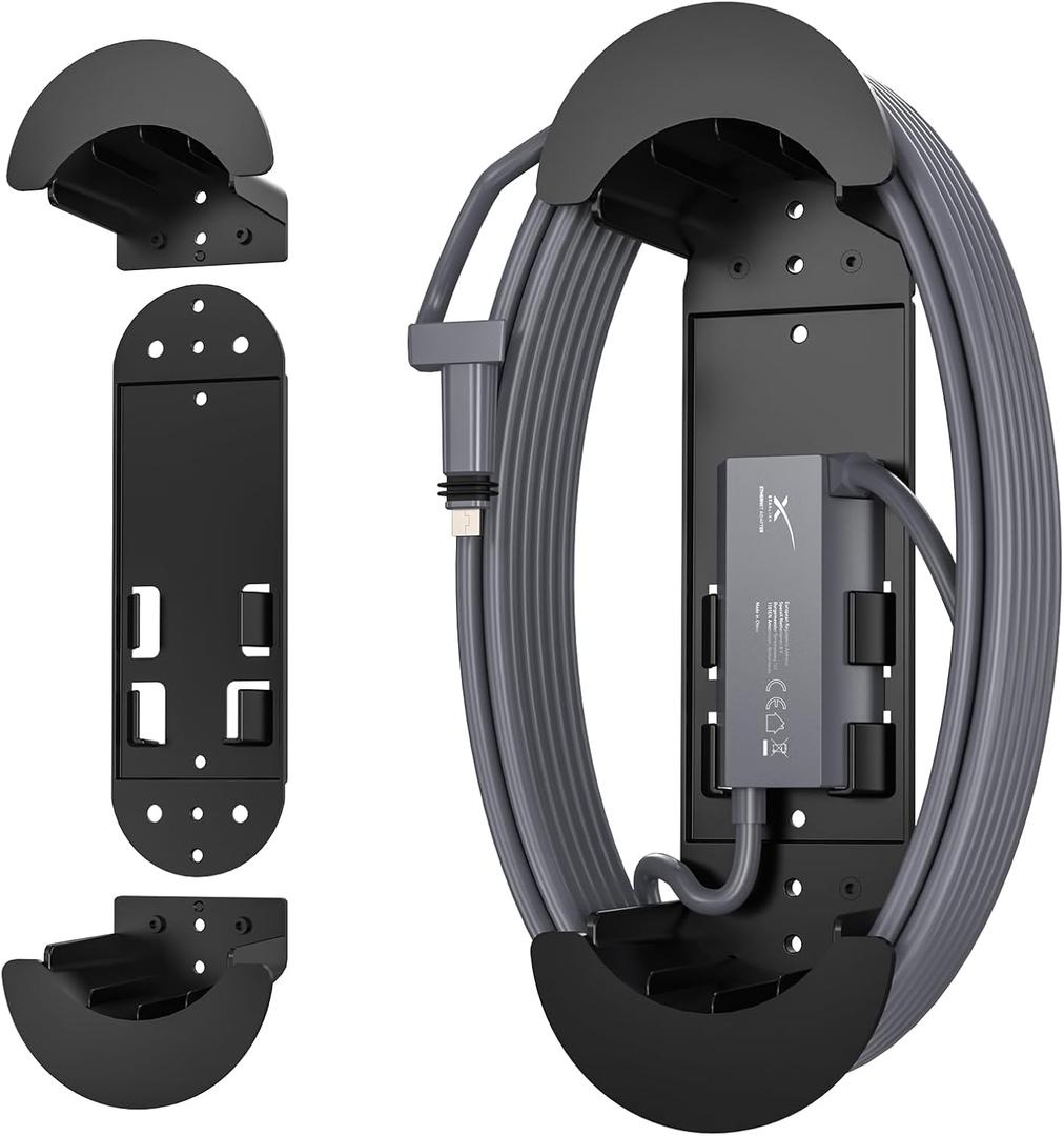 EDUP 2 in 1 Starlink Ethernet Cable Caddy & Starlink Ethernet Adapter Holder, Starlink Mounting Kit ABS Stability Starlink Cable Management for 150Ft Star Link Ethernet Cable and Ethernet Adapter