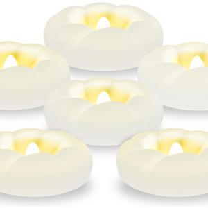 6PACK Flameless LED Floating Candles, 3'' Battery Operated Plastic Flickering Waterproof Tealights for Cylinder Vases, Centerpieces at Wedding, Party, Pool, Holiday (Warm White)