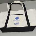 Canvas Tote Bag with External Pocket