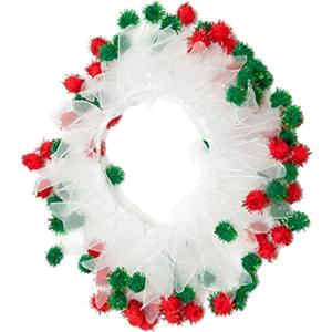 Midlee Christmas Pom Pom Decorative Dog Collar (X-Large)