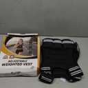FUFF Adjustable Weighted Vest for Adult, 11-20lb Vest with 6 Ironsand Weights for Strength Training, Large Weight Vest with Reflective Strip for Men & Women, Black