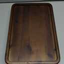 Bamboo Sofa Arm Tray Table, Foldable Clip-on Side Table, Wide Couch Cup Holder (Brown)