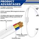 Relaxweex 8 Pcs T5 T8 LED Splitter Cable 3pins LED Wire Tube Connector 1to 2 Way Splitter Extension Cord for Ceiling Lights, Integrated Tube Lamp Holder Socket
