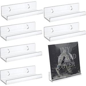 Shelf Wall Mount - 6 Pack 4-inch Clear Acrylic Holder Display Rack - Art for The Collector