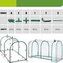 GlikCeil 1 Pcs 47" l x 21" W x 24" H Greenhouse Cover Portable Mini Outdoor Indoor Tabletop Greenhouse for Healthy Plants, Raised Garden Beds, Vegetable Rows, Include Frame and Cover