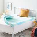 Linenspa 4 Inch Gel Swirl Memory Foam Mattress Topper  Cooling Gel Infused  Pressure Relieving Bed Topper - Mattress Pad  CertiPUR Certified - Full Size