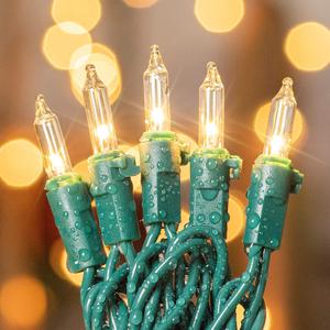 50-Count White Christmas Lights with Green Wire,Mini String Lights for Holiday Decorations, Christmas Tree Lights, Holiday Party, Wedding, Xmas, Home, Indoor & Outdoor Use (13ft Long)