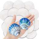 36PCS Natural Scallop Shells for Crafts, 2-3 Inch White Sea Shells for Decorating, Genuine Beach Seashells for DIY Craft Making, Painting, Cooking, Ocean Themed Party Supplies & Decorations