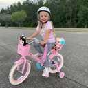 JOYSTAR Little Daisy Kids Bike for Girls Boys Ages 2-10 Years, 12 14 16 20 Inch Girls Bikes with Doll Bike Seat & Streamers, Boys Bike with Flag & Number Plate, Multiple Colors