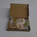 Yerliker 34 Pcs Happy Birthday Cake Toppers Decorations Birthday Candles DIY Cake Decor for Men Women Wedding Anniversary(Gold)