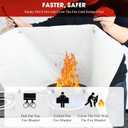 3 x Emergency Fire Blanket, 1 Pack 40 x 40 Fiberglass Fire Suppression Fireproof Blanket with Double-Sided Silicone Coating for Home, Kitchen, Fireplace, Grill, Car, Office, Warehouse