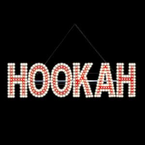 LED HOOKAH Sign for Smoke Shops | 30"x8" Super Bright 5000K Waterproof Light with Hanging Kit | High Visibility Retail Window Display