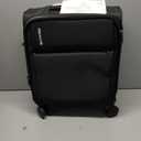 Hanke Underseat Carry On Luggage with Wheels, Spinner Small Suitcase, 16-Inch Rolling Under Seat Luggage, Softside Lightweight Carry On Bag for Airplane TSA Travel Personal Item, Black