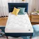 ZINUS 8 Inch Cloud Memory Foam Mattress, Twin, Fiberglass Free, Pressure Relieving, Mattress in A Box, CertiPUR-US Certified, White