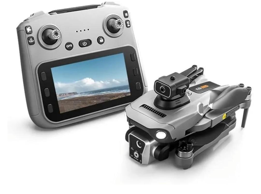 5G GPS Drone with 4.5" Touchscreen Remote & Cargo Release - 2K Brushless Motor Quadcopter for Adults (20min Flight/Night Lights) | Foldable FPV RC Aircraft with Obstacle Avoidance