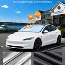 REEVAA Upgraded for Tesla Model 3 Highland 2016-2026 Windshield Sunshade [Tailored Fit, 99% Sun Protection] Foldable Sun Shade Car Accessories with Storage Bag