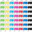 Yulejo 49 Pcs Small Locks with Keys for Luggage Mini Padlocks Suitcase Locks Multicolor Metal Travel Padlocks for School Gym Classroom Schoolbag Backpack Diary