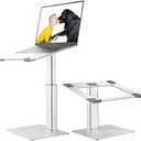 VECOFO Laptop Stand for Desk, Ergonomic Aluminum Laptop Stand Adjustable Height from 7-15", Sitting and Standing Laptop Riser for 10-17" Notebook