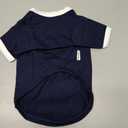 Ringer Dog Shirt for Small and Large Dogs Cotton T-Shirts Soft Breathable Dog Shirts pet Clothes (Large, Navy/White)