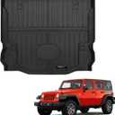 All Weather TPE Trunk Liner Compatible for 2007-2018 Jeep Wrangler JK Cargo Mats Accessories (for Jeep Wrangler JK Cargo Mats)
