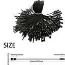 Black White Hang Tag String Snap Lock Loop Pin Fastener Hook Tie for Clothing Price Tag Hhanging 6.3'' Inch (Black 1000pcs)
