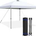 HYPER VENTURE 10x10ft Pop Up Canopy Tent with One Push Setup, Portable Outdoor Event Shelter with Rolling Carry Bag for Camping, Beach, Market, Patio (White)