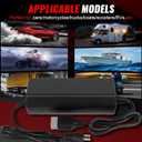 20A 12V LiFePO4 Battery Charger, 14.6V Lithium Battery Charger with M8 Terminals & Alligator Clips, Fast Charging, Over-Current and Over-Voltage Protection for 12V Lithium Iron Phosphate Batteries