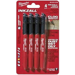 4PK BLACK FINE POINT MARKERS