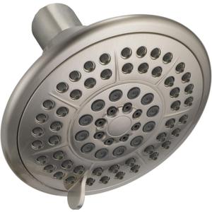 Delta Faucet 5-Setting Raincan Shower Head, Brushed Nickel Rain Shower Head, Round Shower Head, Delta High Pressure Shower Head, Water Saver Shower Head 1.75 GPM, Stainless RP78575SS