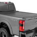 Rough Country Retractable Tonneau Truck Bed Cover for Ford F-250 & F-350 Super Duty (2017-2025) - Fits 6'10 (81.9") Bed, Weather-Resistant, Sleek Sliding Design