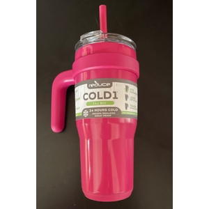 Reduce COLD1 40oz Cold Mug With Straw & Handle - Pink 