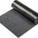 Nuanchu Large Semi-Finished Striped Doormat Waterproof Entry Mat with Rubber Lining, Indoor and Outdoor Mat for Wet Weather, Entrance Shoe Scraper, Kitchen, 24 x 35(Gray,1 Roll) (Grey)