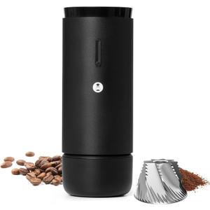 TIMEMORE Burr Coffee Grinder, Portable Electric Grinder with Metal Body, 30 Precise Settings for Espresso to French Press, Low Noise Design, Auto Stop & Clog Protection for Home & Outdoor Use (Black)