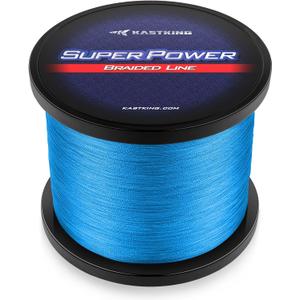 KastKing SuperPower Braided Fishing Line - Abrasion Resistant Braided Lines  Incredible Superline  Zero Stretch  Smaller Diameter  A Must-Have! (30LB(1097 Yds), X4-Ocean Blue)