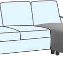 H.VERSAILTEX Ottoman and Sofa Seat Cushion Combined Cover Slipcover Rectangle Sofa Slipcover Fit Length 56"-75" Suitable for L Shaped Seat Cushion Cover or Chaise Part Cover Stretch Thick Soft - Grey