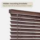 Cordless Room Darkening Venetian Blind - 23 Inch Width, 64 Inch Length, 2" Vinyl Slat Size - Mahogany - GII Luna Light Filtering Horizontal Mini Windows Blinds for Interior by Achim Home Decor
